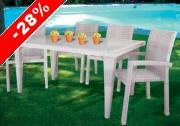  FERGADIS CASA, Έπιπλα - Μεταλλικά Τραπέζια Κήπου Σετ Τραπέζι+4 Καρέκλες Βεράντας Αλουμινίου Νο 201473 