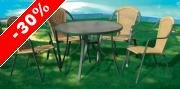  FERGADIS CASA, Έπιπλα - Μεταλλικές Καρέκλες Κήπου Τραπέζι Κήπου - Βεράντας Αλουμινίου Στρογγυλό Νο 106413 